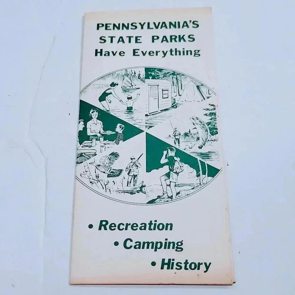 1967 Pennsylvania State Parks Travel Brochure Vintage